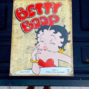 Desperate Enterprises Betty Boop Retro Panels Tin Sign, 12.5" W x 16" H